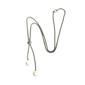 Sterling Silver White Freshwater  Pearl Necklace